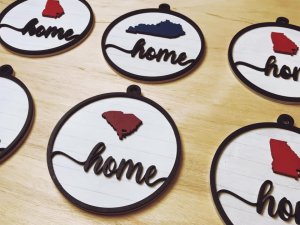 State Home Ornament